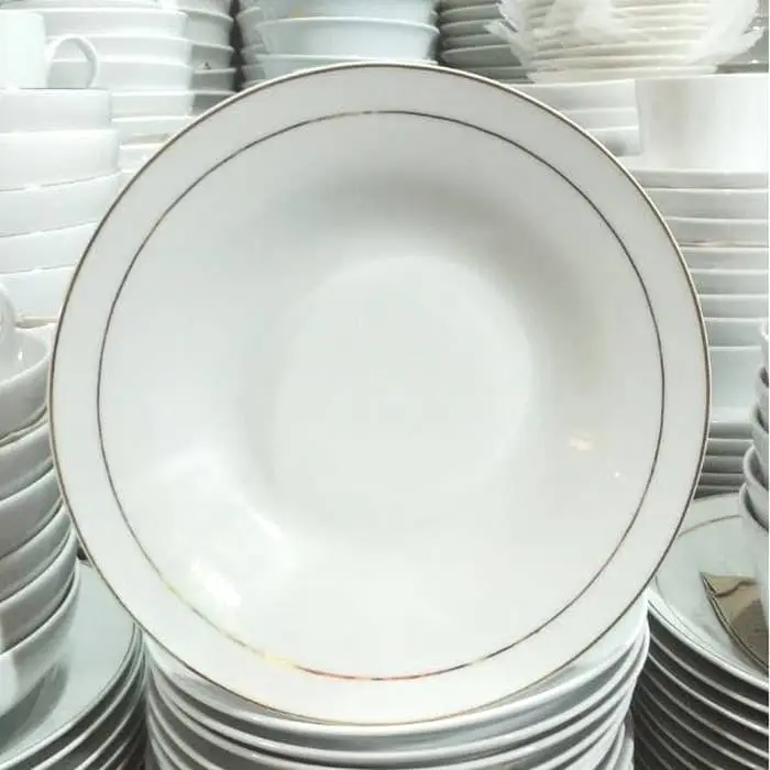 PIRING KERAMIK 9 LISMAS DINASTY WHITE LINE - P9 EMAS