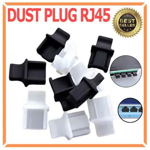 Penutup Tutup Cover Dust Plug Port Anti Debu Air Rj45 RJ 45 Ethernet Internet LAN PC dengan Penarik / Tarikan
