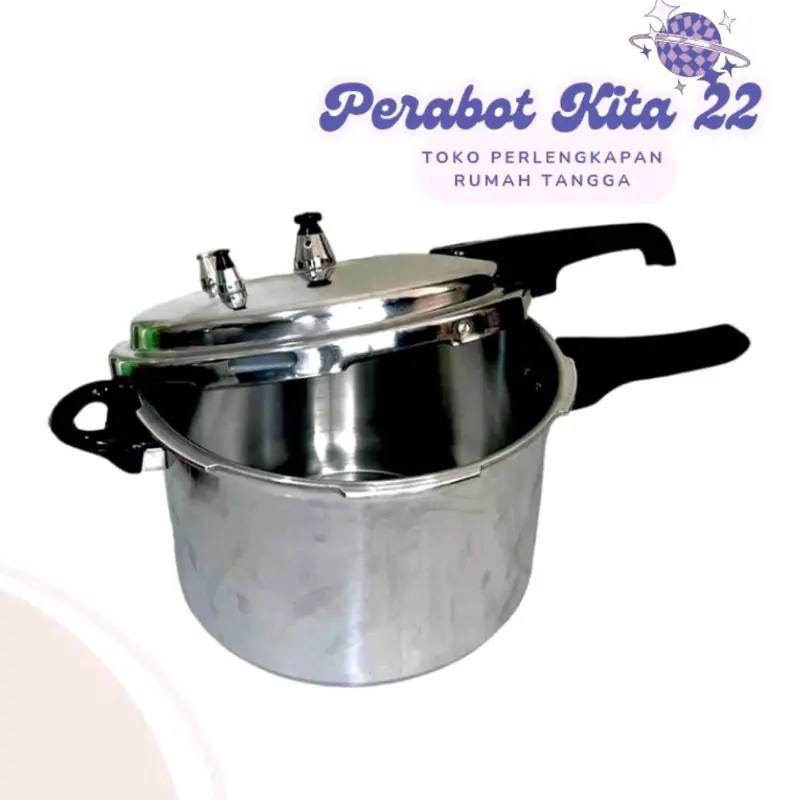 Panci Presto New Viva Pressure Cooker / 18cm / 20 cm / 24 cm / Panci Pelunak Tulang / Stainles Steel Bahan Kuat / Panci Presto New Viva 2