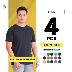 KAOS POLOS NAKAMED [PREMIUM QUALITY] 100K GET 4PCS - KAOS LENGAN PENDEK Pria Wanita UNISEX Oblong PolyCotton 24s Baju Distro Santai Surfing Cowok Cewek Dewasa Atasan Polos