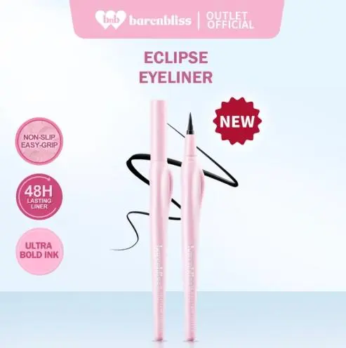 BNB barenbliss Black Eclipse Eyeliner Tahan Lama Waterproof & Smudge-Proof Matte Black Finish Precision & Bold