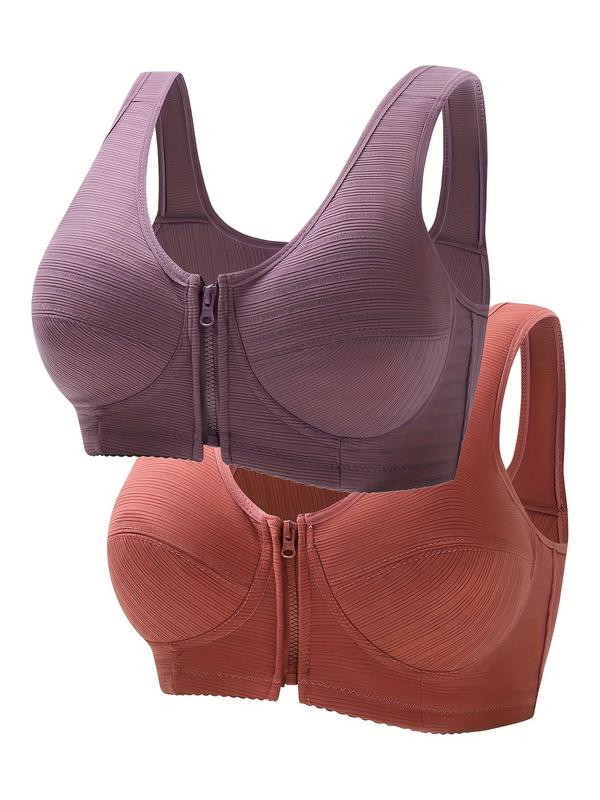 Anti sagging fashion front cross bra