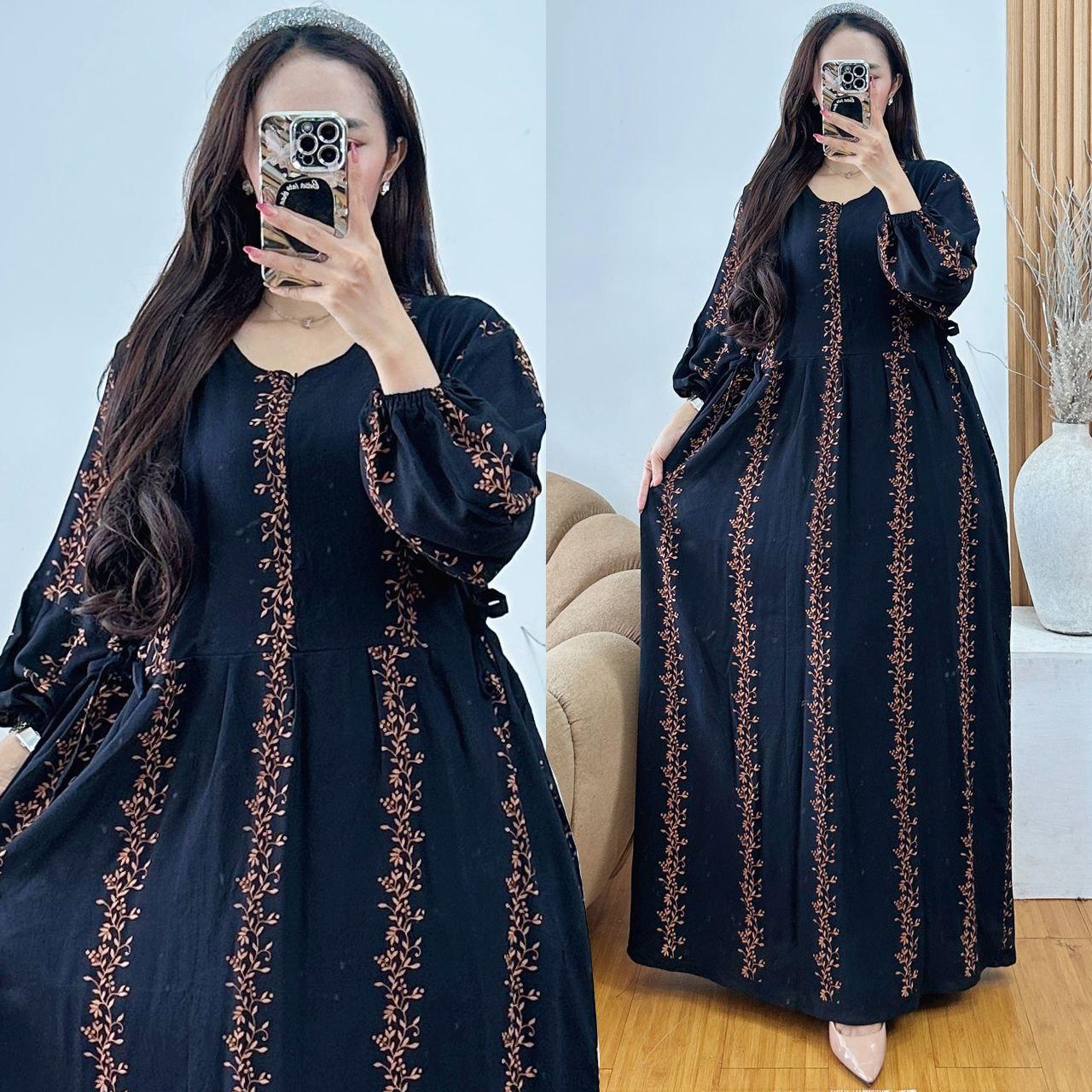 Dress Gamis Muslim Bahan Rayon Premium Nyaman Bumil Busui Friendly  Santai