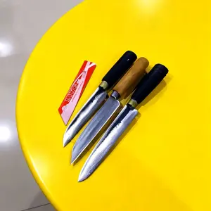 Paket Hemat 3 Pisau Baja HSS Kuat & Tahan Lama Gagang Plastik & Kayu Cocok untuk Pemotongan Kitchenware