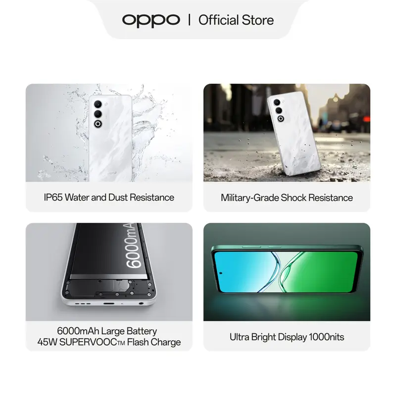 [KOHCUN APPROVED] OPPO A5 8GB+128GB [IP65, Snapdragon 6s Gen190 Hz, 6000 mAh]- Oppo Official Store 1