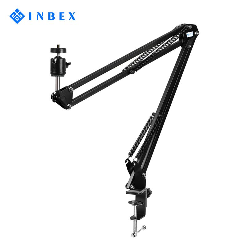 【FREE HOLDER】INBEX Overhead Kamera Tripod+6.8 inch HP Holder/Video Boom Arm Cantilever Stand Holder Tripod Hitam Lampu Panjang 6