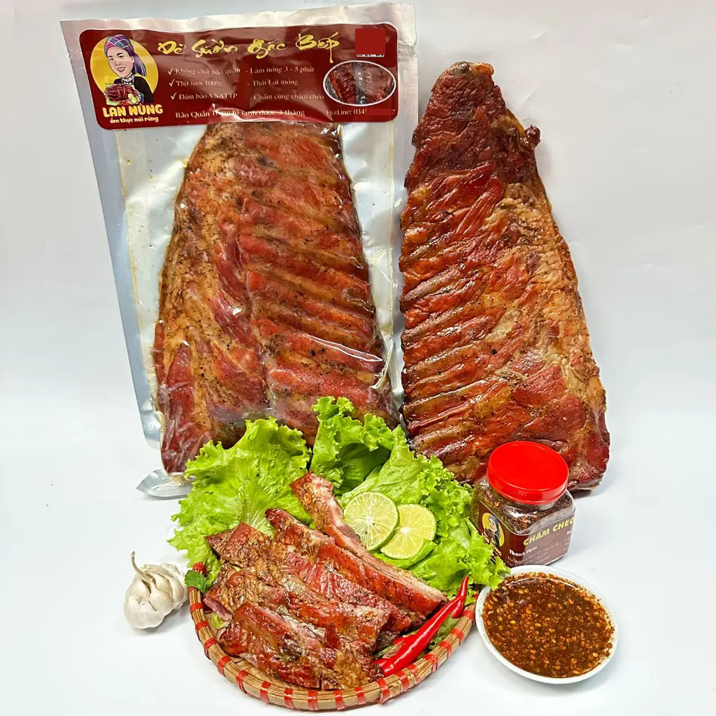 500g Dẻ Sườn Lợn Gác Bếp Lan Nùng - Thơm Ngon Chuẩn Vị - Snack,ăn vặt, Food