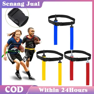 American Football Waist Flag / Rugby Belt Warna Merah Kuning Biru / Gesper Pita