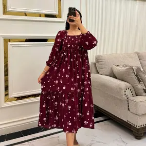 Daster Rayon Motif Bunga Jumbo Smok Terbaru