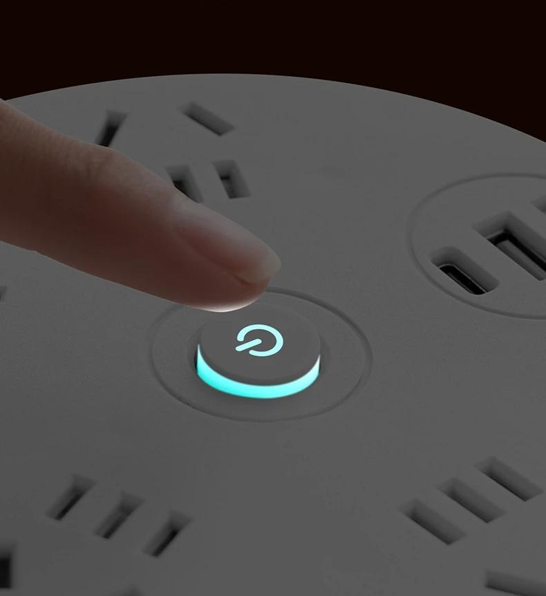 Product Introduction of Power Socket 2500W 10A With 3 USB Super Charge Ports Extensions MY Plug Round Scalable Wires Leads Adapters for Home and Travel Electronic Electric 19
