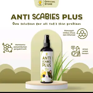 CLEVER Solutions Anti Scabies PLUS Obat Jamur Kucing Scabies Gudik Demodex Impetigo Kutu