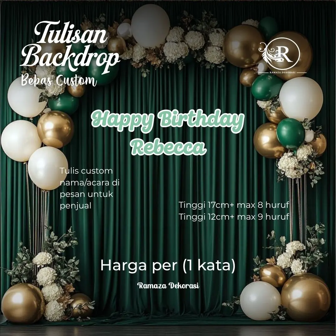 TULISAN CUSTOM ACARA JUMBO (ART PAPER)/TULISAN BACKDROP DEKORASI/TULISAN ACARA