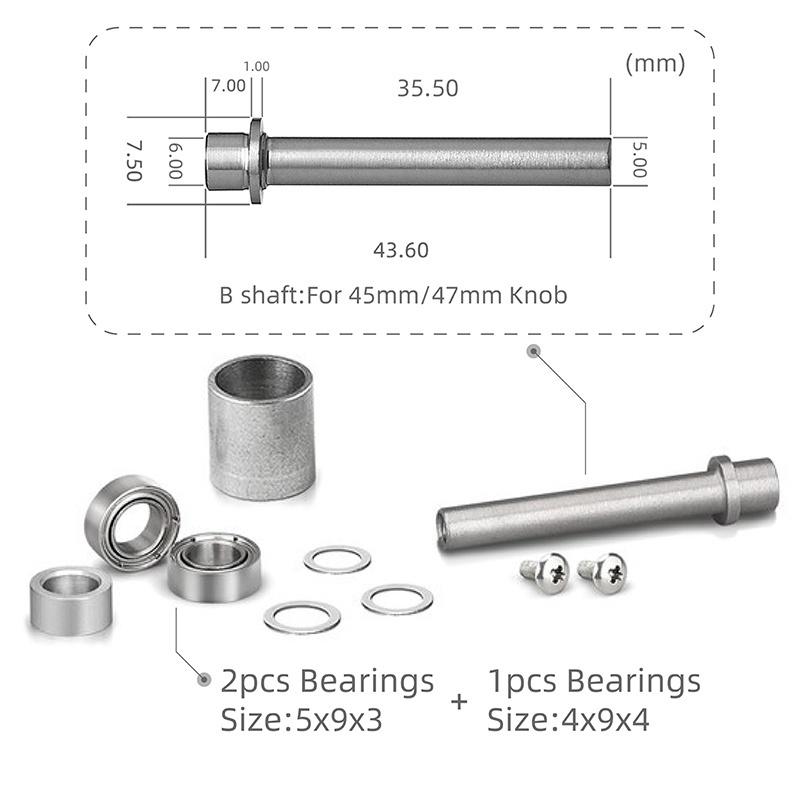 Trục và ổ trục cuộn dây bằng hợp kim Gomexus cho shimano daiwa ryobi peen Baitcatsing bộ phận tay cầm cuộn câu cá quay