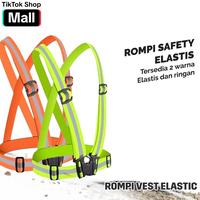 Gambar rompi safety karet safety vest elastic orange - Orange dari Big Owner Official Kota Medan 1 Tokopedia