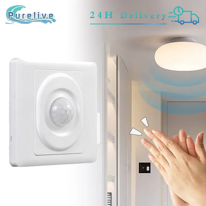 200W PIR Sensor Gerak PIR Switch Otomatis Motion Detector Motion Detector Plafon 0