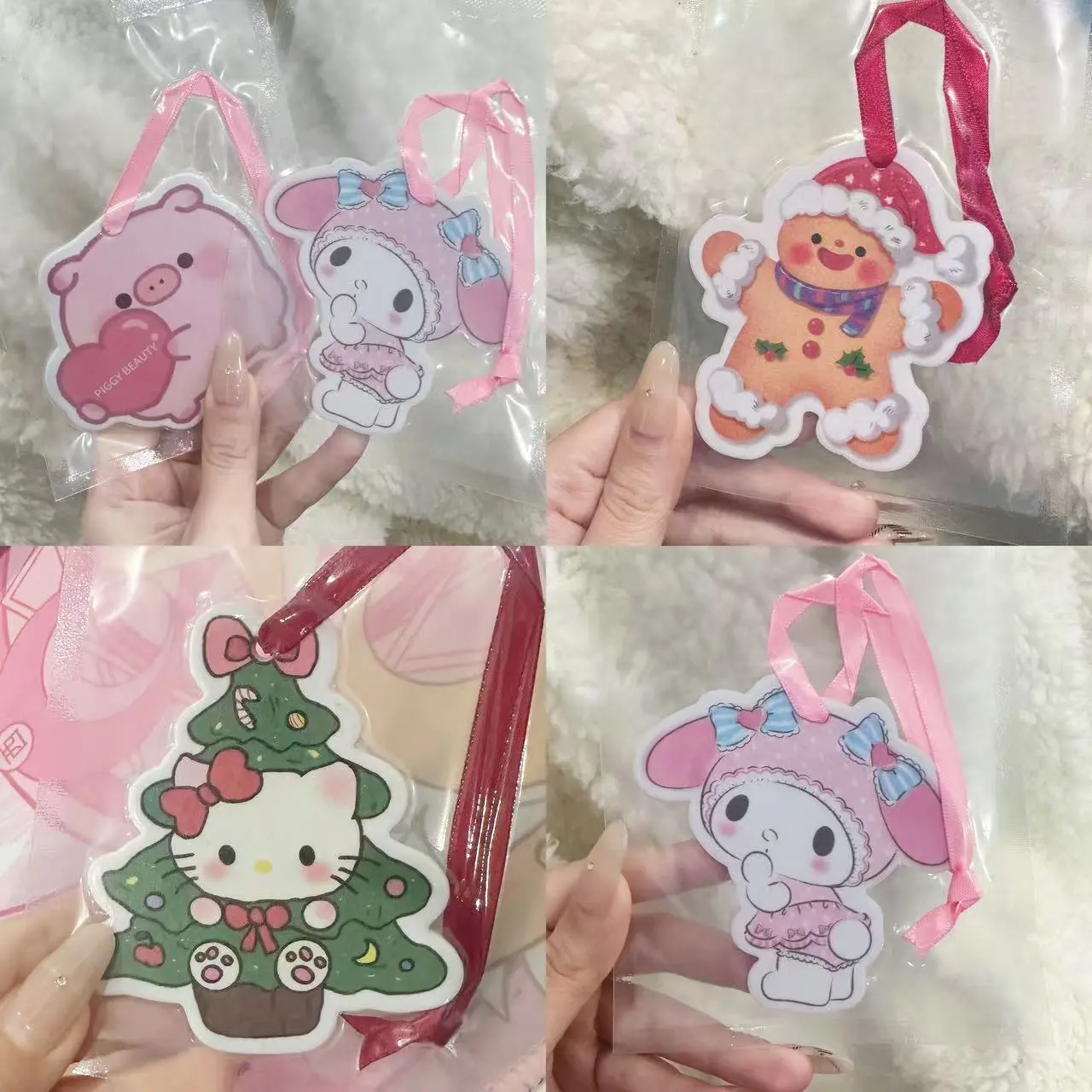Máy Xông Tinh Dầu Treo Xe Hơi, Thiết Kế Giáng Sinh Với Người Bánh Gừng Và Mèo, Thẻ Hương Melody Và Hellokitty, Đồ Trang Trí Mặt Dây Chuyền Tinh Dầu Thơm, Viên Tinh Dầu Thơm Dễ Thương, Thích Hợp Làm Hương Thơm Giáng Sinh hello  kitty 04 Nội Thất