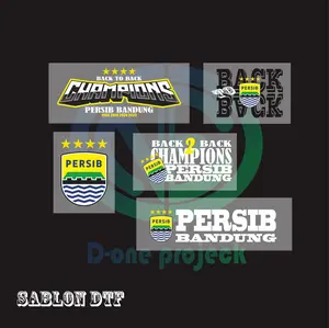 Sablon Setrika DTF Logo PERSIB BANDUNG Back TO Back Premium dan Tahan Lama