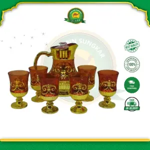 Gelas Set Turki Shinil / Water Set Aqs 7pcs / Teko+Gelas Set Buah Kaca Tea