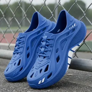 Golden&ToeSpot Sepatu Outdoor Anti Slip&Tahan Air Tidak berbau Warna Biru Desain Berlubang dengan Tali Pengikat Nyaman dan Berventilasi untuk Kegiatan Outdoor 202601035263