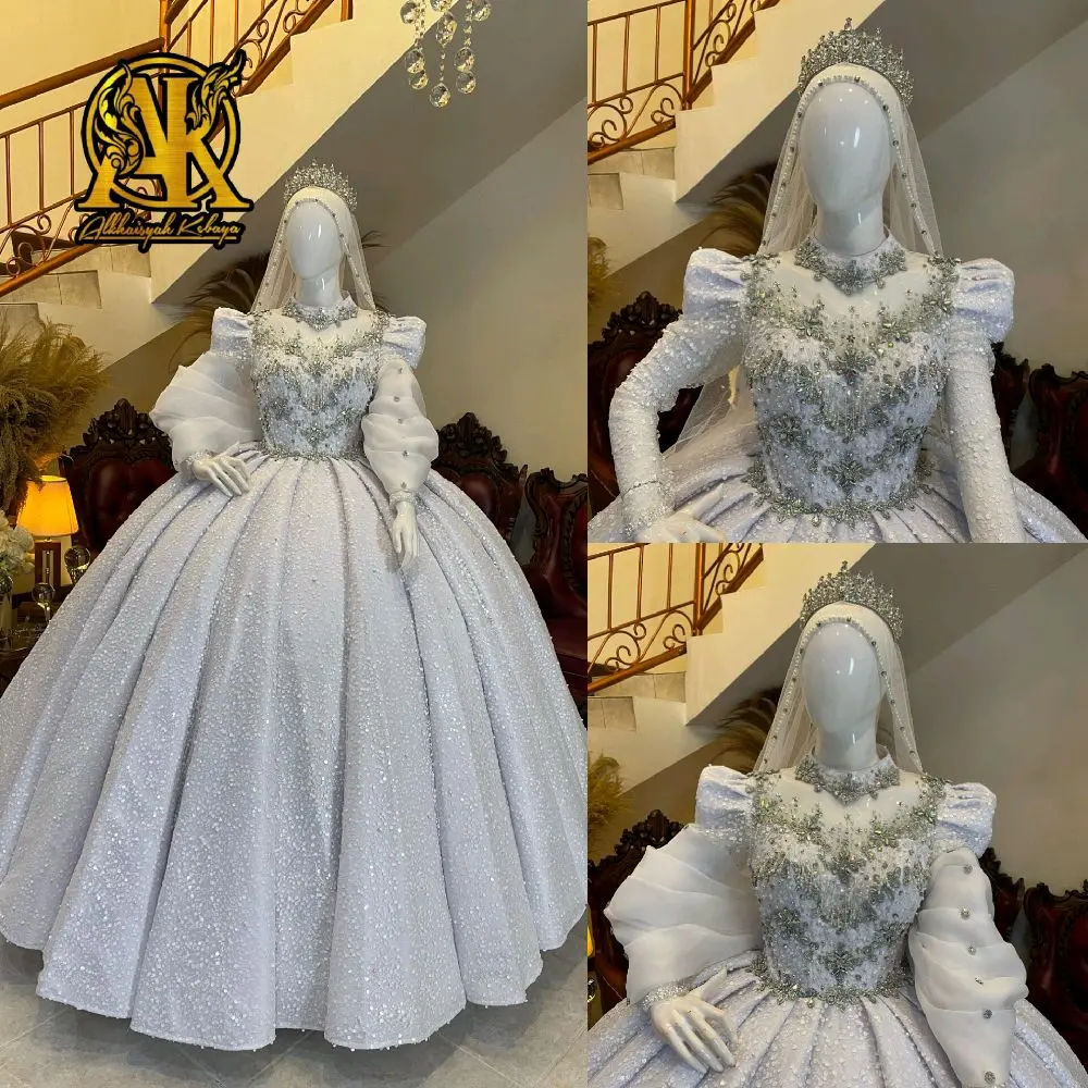 Gaun pengantin barbie premium lesti lengan terompet / Gaun pengantin ring 8