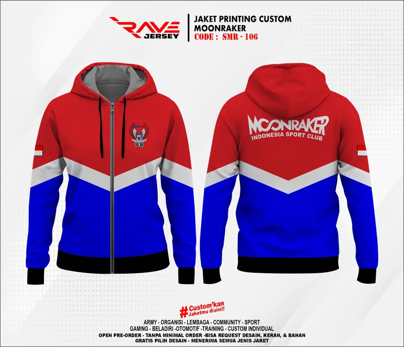 JAKET MOONRAKER SESI 2 FULL PRINTING SUBLIMATION CUSTOM (DESAIN SUKA SUKA) 0