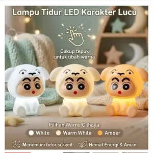 HFS Lampu Tidur Karakter Silikon Kartun Lucu Lampu Ruangan Estetik