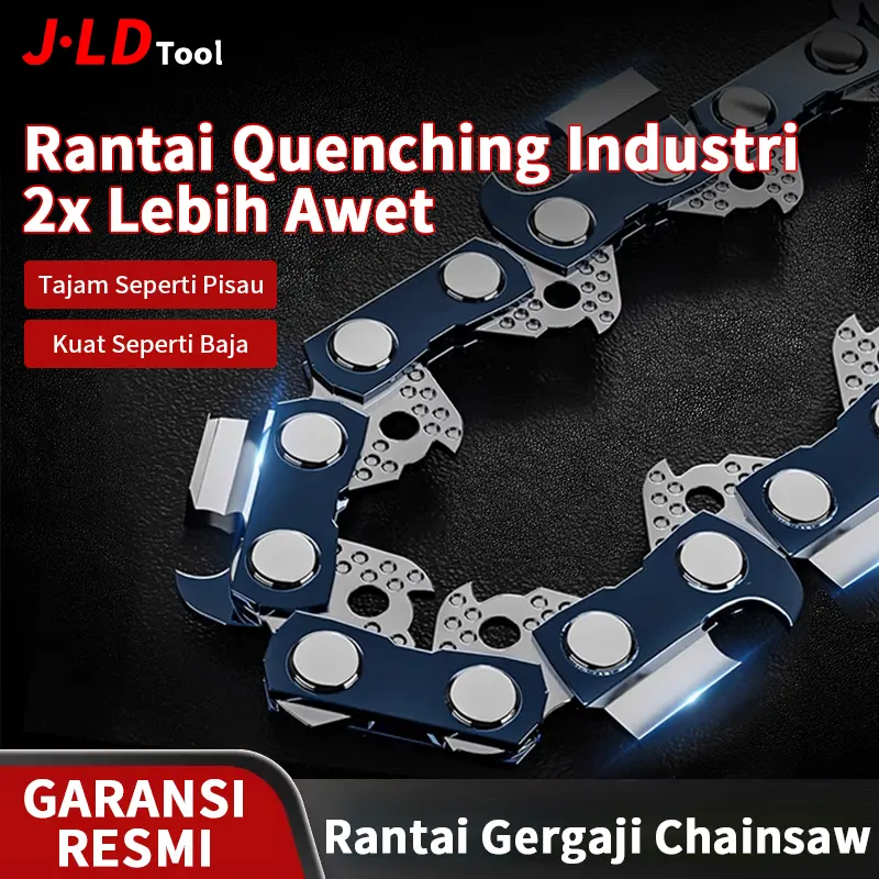 JLD Rantai Potong Chainsaw 20 Inch 38T dengan Paku Keling yang Diperkeras Baja Gergaji Kuat