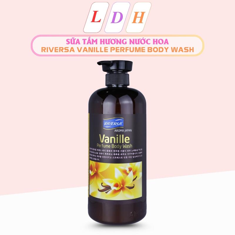  Riversa Sữa Tắm Hương Nước Hoa Vanille 950ml - Dưỡng Da Trắng Mịn & Dưỡng Ẩm Tự Nhiên An Toàn Cho Nam Nữ 