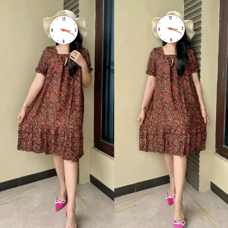 Daster Laura Dress Pendek Rayon Wanita 2025 Rayon Tebal Adem Ld 110 Baju Tidur Wanita Dewasa Remaja Nyaman Bumil 7