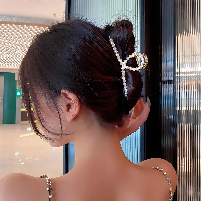 BlackPing-Jepit Rambut Vintage Gold Motif Mutiara Berlian Gaya Fashion Korea Import/Jedai Besi Import Bisa COD Clips 6