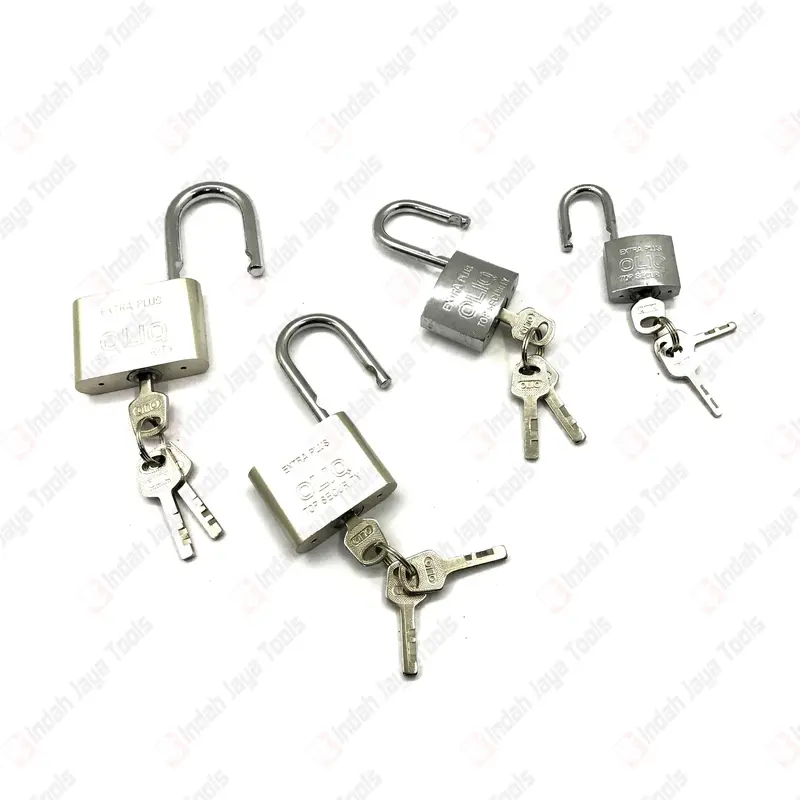 OLIQ Kunci Gembok 30 40 50 60 mm Leher Panjang Pendek Rumah Pagar Pintu - Long Short Chrome Plate 3