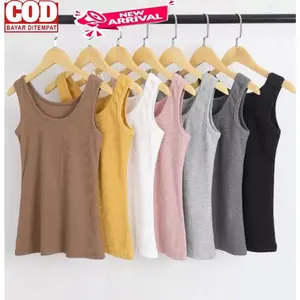 6pcs Tanktop Wanita Tali Besar dan Kecil Bahan Hayget Super Melar Nyaman untuk Dalaman Pakaian Wanita Dewasa dan Remaja Harga Murah