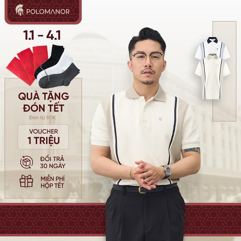  Áo polo nam cao cấp NIVIX BST SÁNH ĐÔI vải cá sấu cotton interlock thanh lịch sang trọng - POLOMANOR 