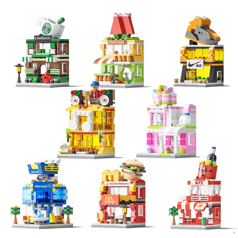 Mainan Anak Perempuan Mainan Balok City Burger Shop Arkitektur kota DIY 3D Puzzle Susun Edukasi Mainan Mainan anak-anak 5/6/7/8 tahun Mainan Anak Perempuan Mainan Balok City Burger Shop Arkitektur kota DIY 3D Puzzle Susun Edukasi Mainan Mainan anak-anak 5/6/7/8 tahun