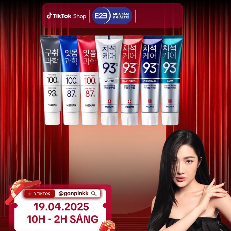 Kem đánh răng Hàn Quốc trắng răng MEDIAN DENTAL IQ 93% 120g sáng bóng NCC Shoptido Nữ