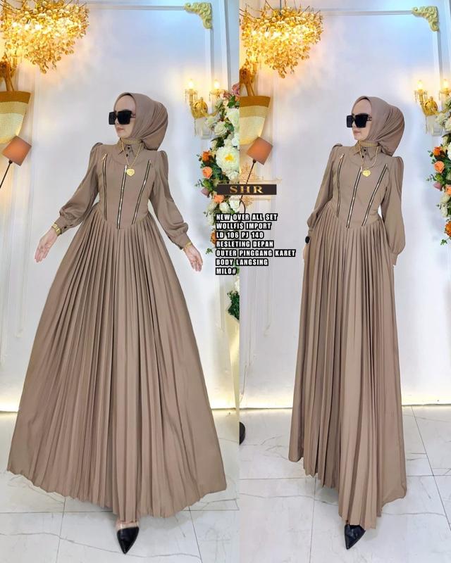 SHR MAXI DRESS PRINCES SALUR WOLPIS ORI SHR 100% KODE GAMIS INCESS Dengan Desain Elegan dan Nyaman