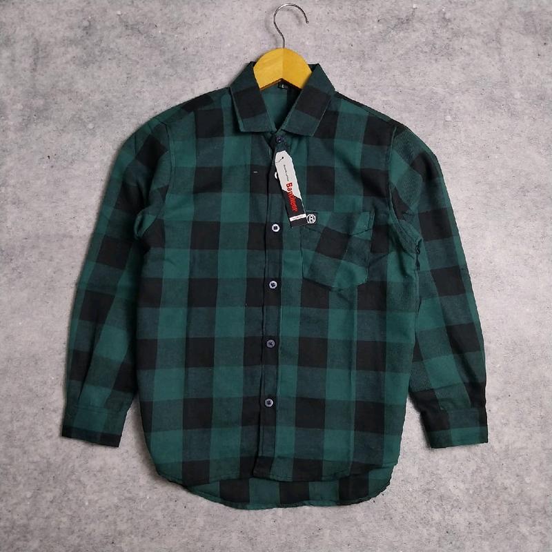 Kemeja Flanel Anak Lengan Panjang Cowok Cewek Umur 6-13 Tahun Motif Kotak Kotak Bestsseller Fashion 2