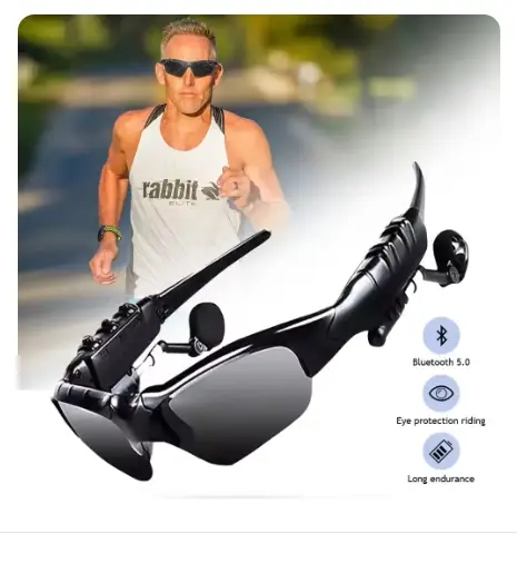 Kacamata Bluetooth Headset Wireless - Music Mp3 Telepon Android IOS Tanpa Kabel Suara Bass Bagus Berkualitas  Kacamata bluetooth stereo musik mp3 handsfree