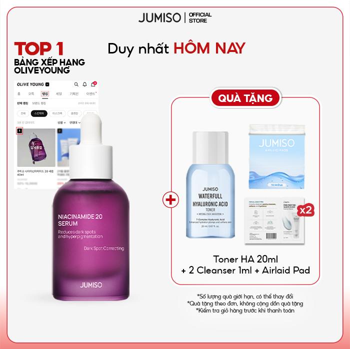   Mua 1 tặng 1  Jumiso Tinh Chất Hỗ Trợ Dưỡng Sáng Mờ Thâm Niacinamide 20% Serum 40ml Cải Thiện Thâm Mụn Giảm Sạm Nám Đều Màu Da 