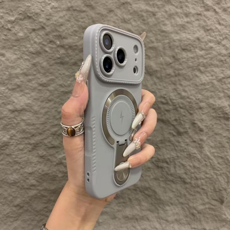 Ốp Lưng iPhone Chống Sốc Có Vòng MagSafe & Giá Đỡ Kim Loại – Thiết Kế Thể Thao Cá Tính, Bảo Vệ Camera M014