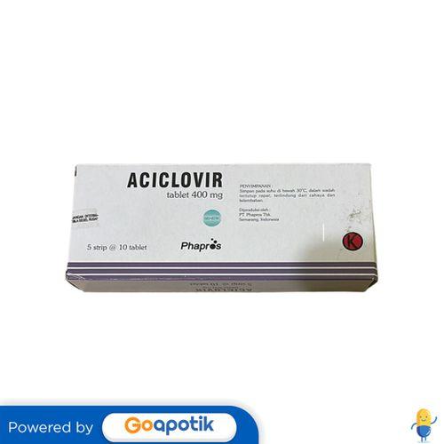 ACICLOVIR PHAPROS 400 MG BOX 50 TABLET