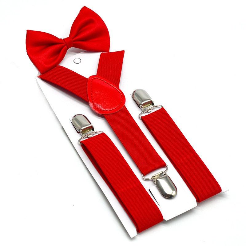 Product Introduction of 10202Children Baby Boys Girls Suspenders+bowtie Clip-on Y-Shape Braces Elastic Kids Adjustable 3 Clips 14
