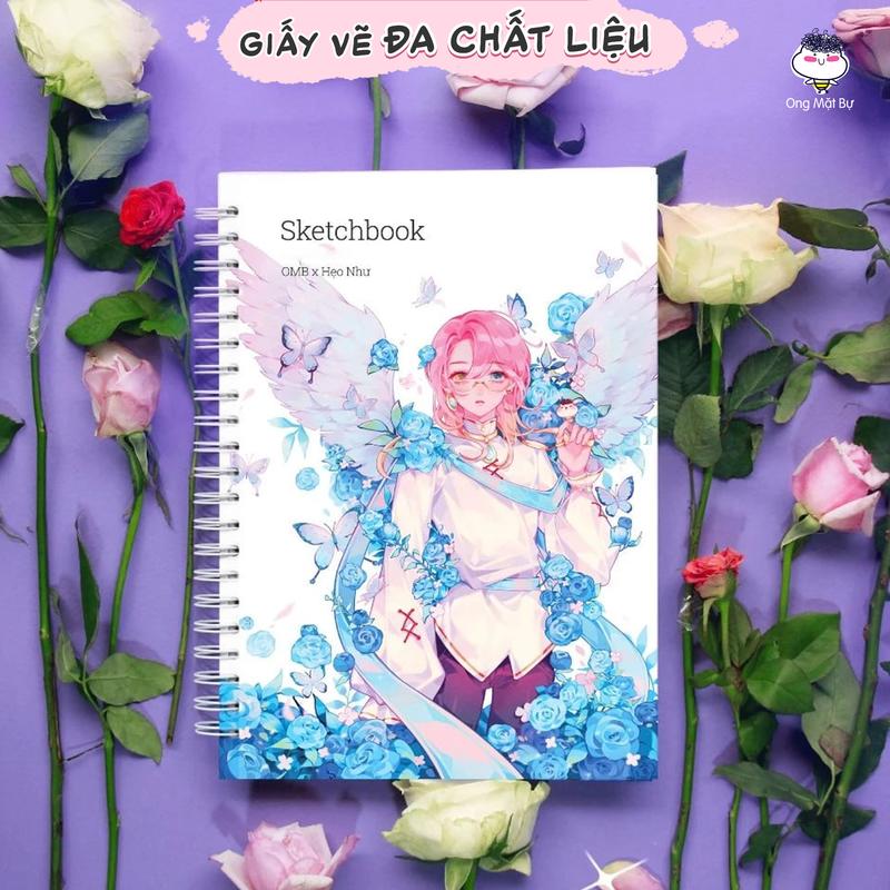  Sổ Vẽ Đa Chất Liệu Ong Mặt Bự - Sổ Phác Thảo The Wings - Sketchbook Không Kèm Tài Liệu Vẽ 
