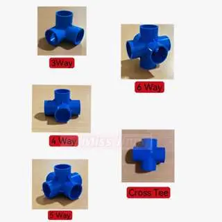 U-PVC Blue Fittings Cross/3 Way/4 Way/5 Way/6 Way (1/2inch, 3/4inch, 1inch)