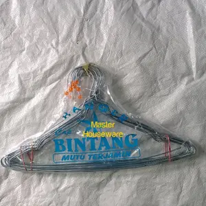 [12PCS] HANGER DEWASA/ HANGER KAWAT TEBAL / GANTUNGAN BAJU/ HANGER PAKAIAN MURAH TAHAN KARAT KETEBALAN 2 MILI