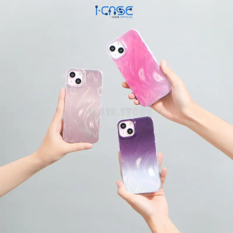 Aurora Hologram Feather Case for iPhone X XR XSMAX 11 12 13 14 15 16 Pro Plus Pro Max 5