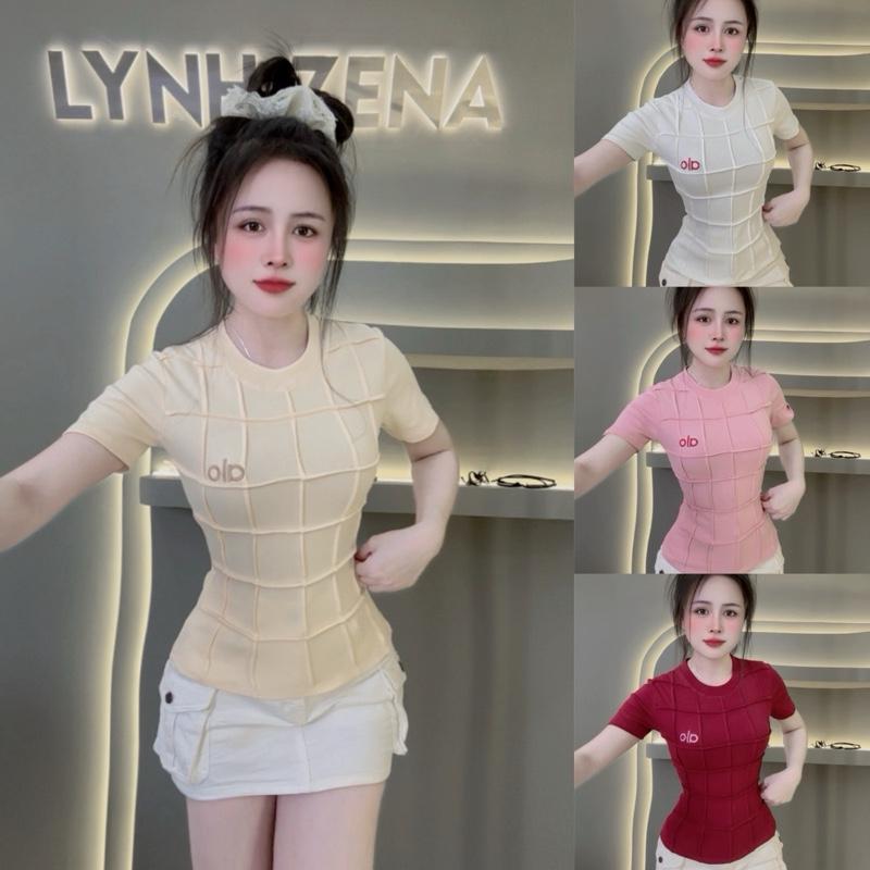 Áo Hotgirl Alo chữ thêu chạy viền nỗi vãi xịn nhà Lynh Zena_A5588