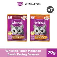 Gambar WHISKAS Pouch Makanan Basah Kucing Dewasa - Semua Rasa - 70g (7 Pack) - Tuna & Salmon dari Whiskas Pedigree Indonesia Kota Bekasi 1 Tokopedia