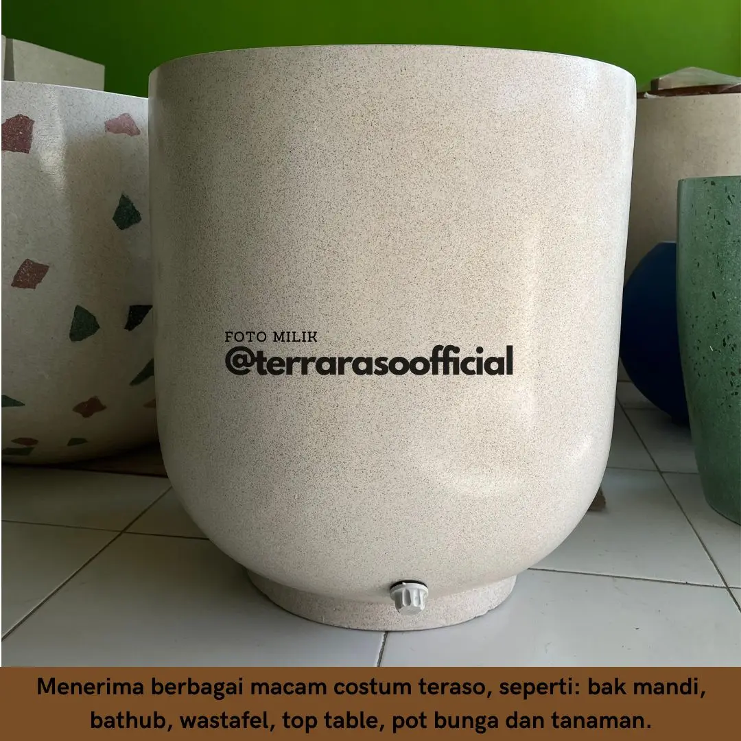 BAK MANDI TERASO TYPE BLONG FULL DIAMETER 50 TINGGI 75CM FREE TATAKAN