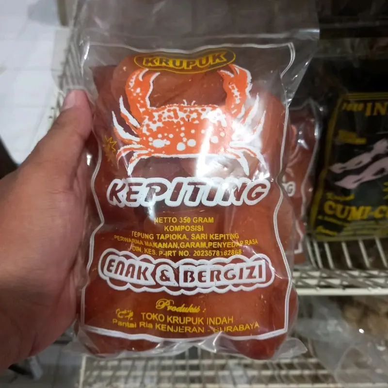 Kerupuk Kepiting Mentah 250 gr Khas Kenjeran Surabaya 0